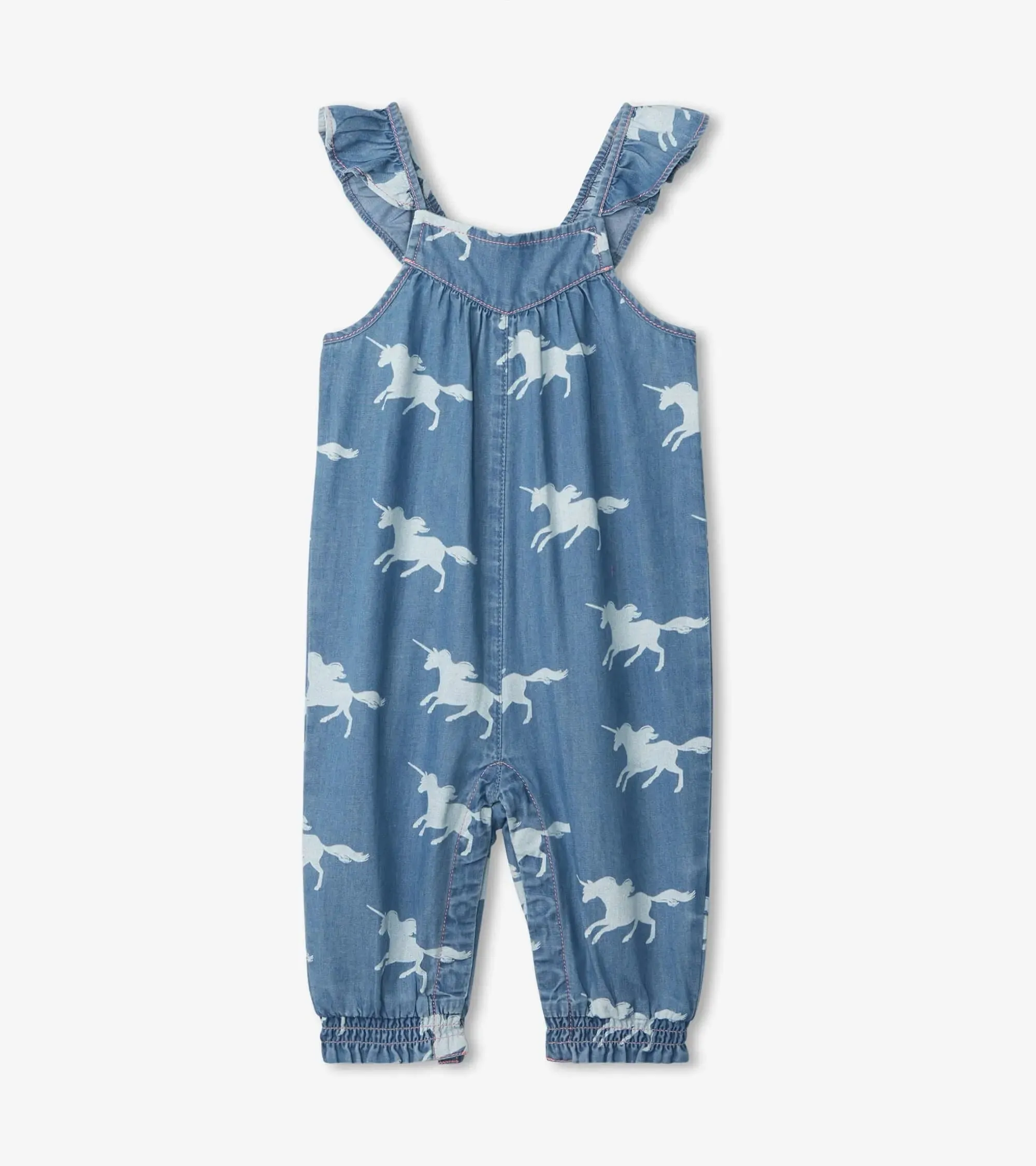 Unicorn Silhouettes Baby Denim Romper | Hatley