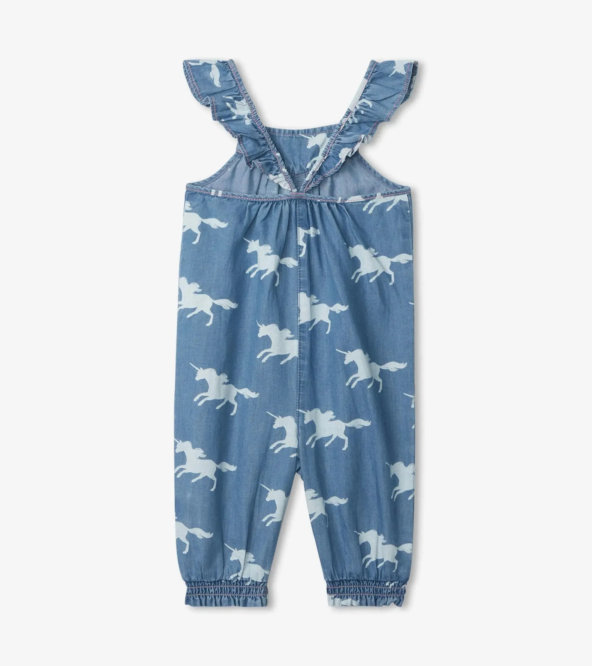 Unicorn Silhouettes Baby Denim Romper | Hatley