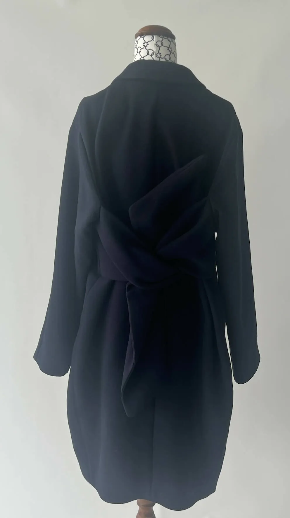 Victoria Beckham Navy Blue Coat