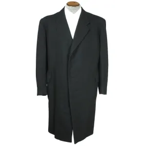 Vintage 1930s Wool Overcoat Black Coat Swiss Tailor Hansjakob Bern Switzerland