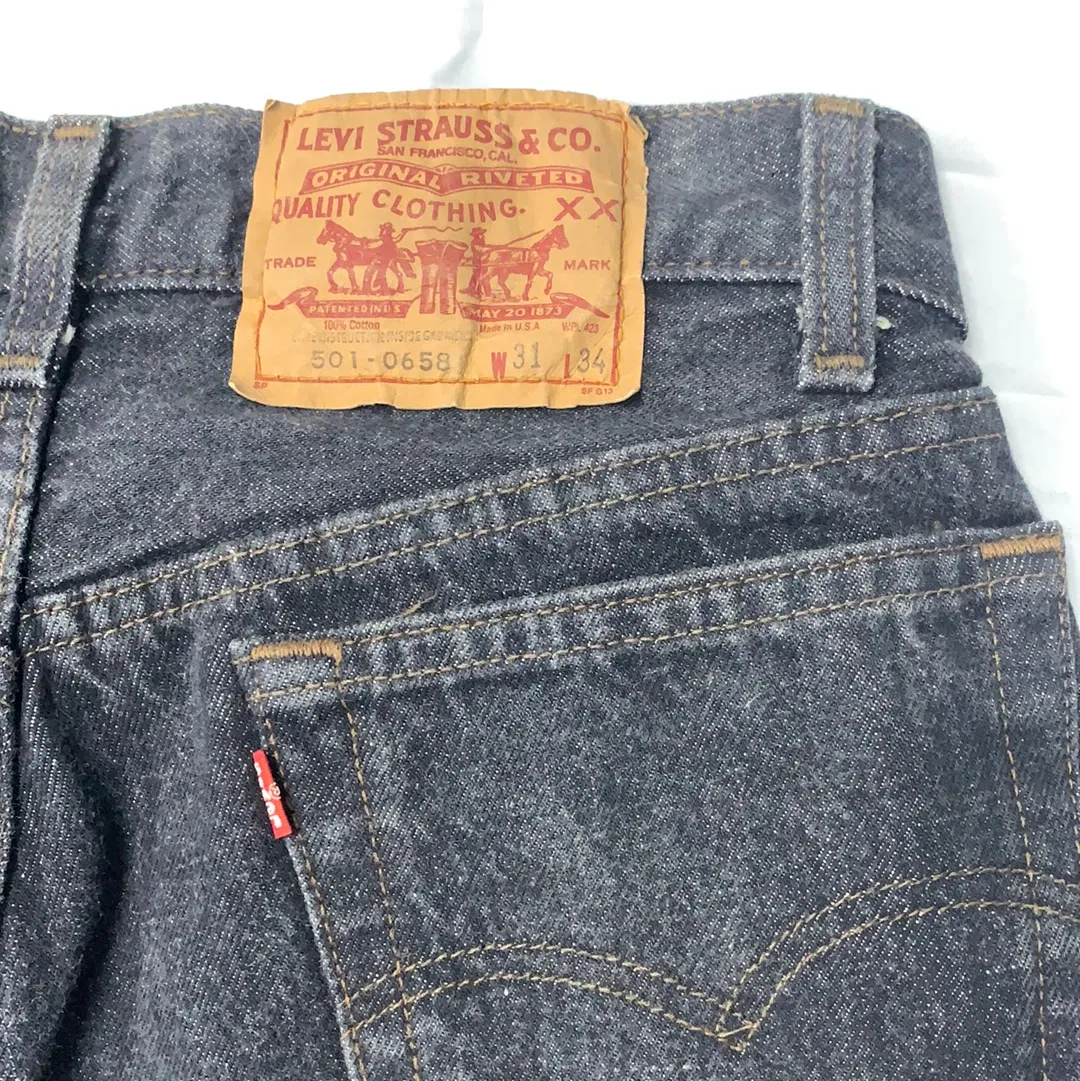 Vintage Levi’s 501 Black Denim 1970 Jeans - W31