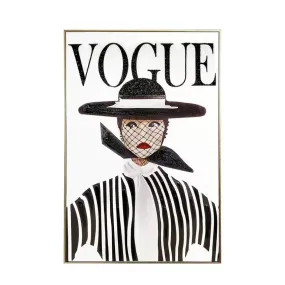 Vogue Stripe Rhinestone Wall Art 24x36