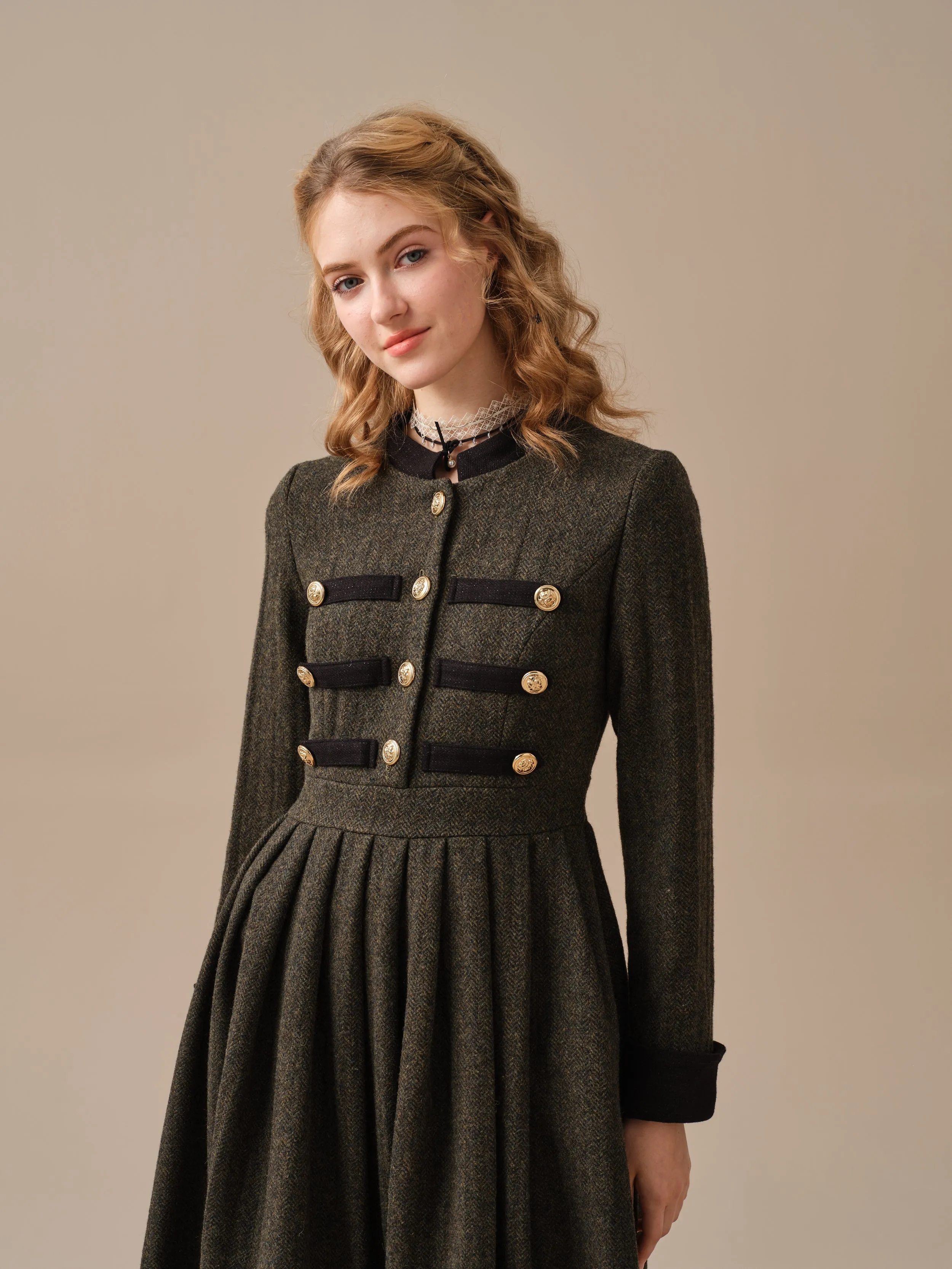 Willow 27 | green wool dress