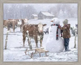 Winter Farm Framed Art'