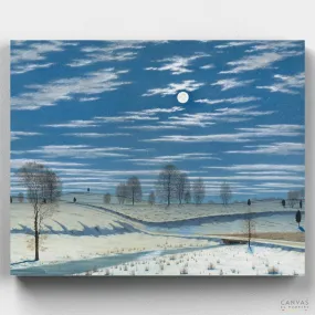 Winter Scene in Moonlight - Paint by Numbers