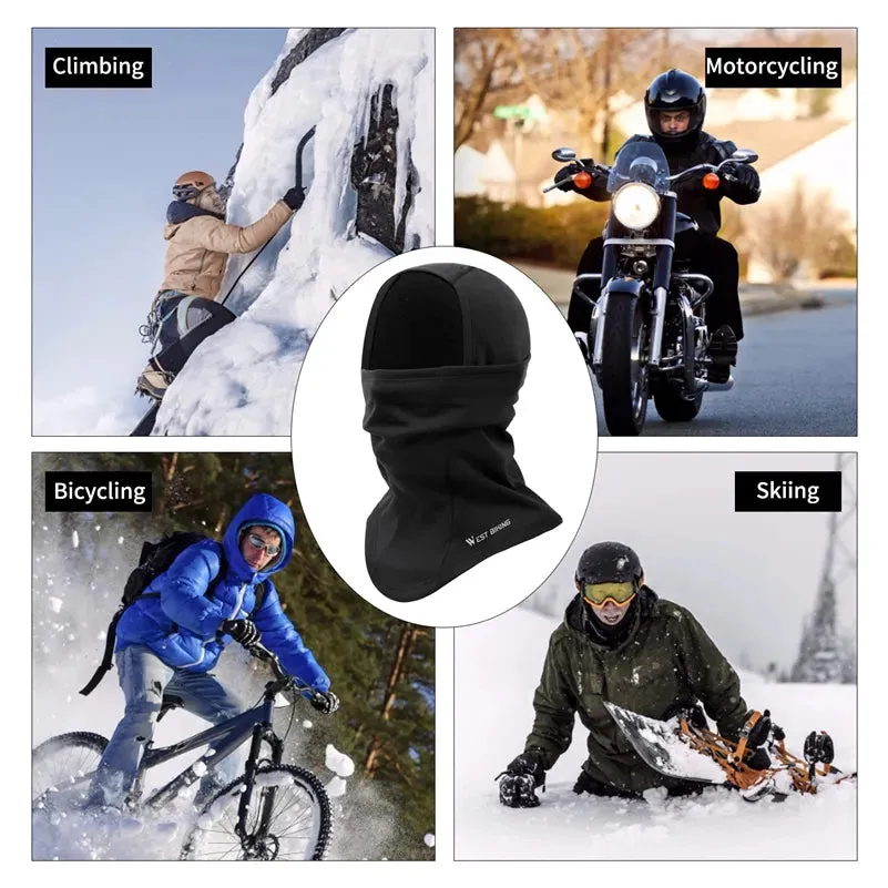 Winter Warm Balaclava Velvet Cycling Cap Windproof Sports Scarf Headwear Outdoor Running Climbing Skiing Bicycle Hat