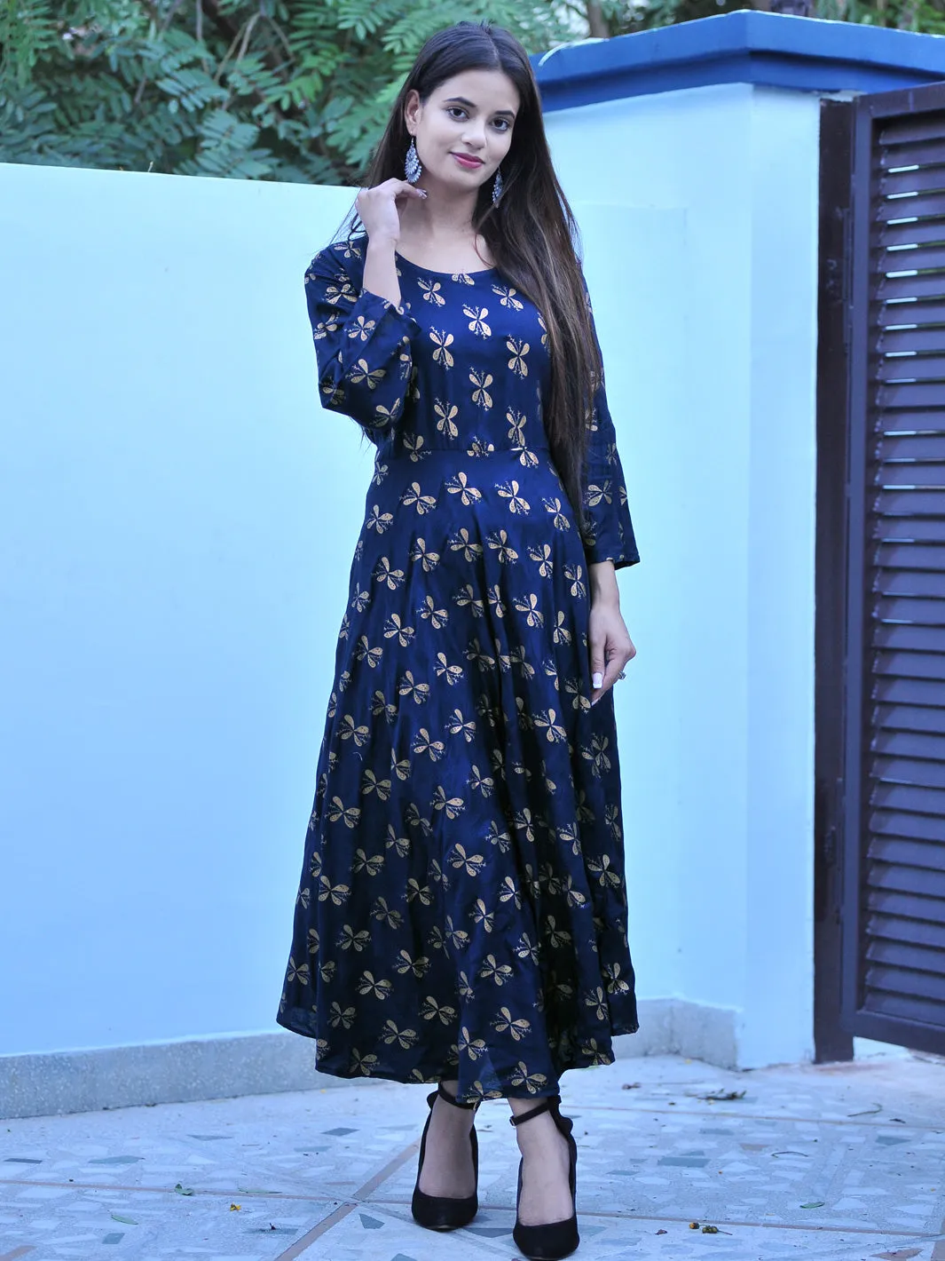 Women Rayon Maxi Long Kurti Gown