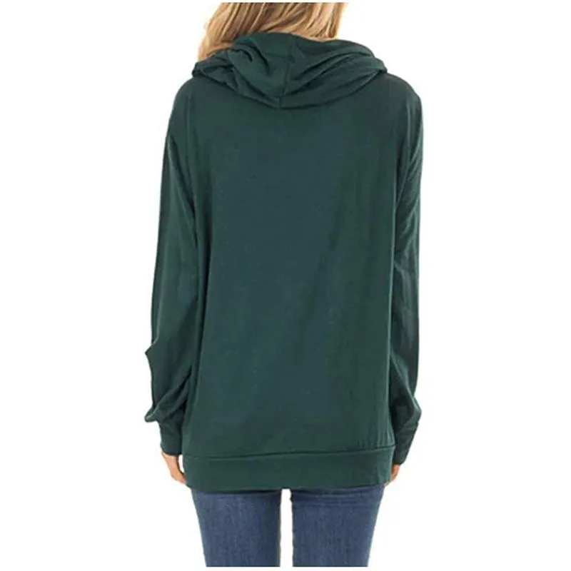 Women v neck pullover long sleeve fall winter sweatshirt