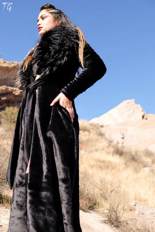 Women's Empress Coat in "Black Raven"