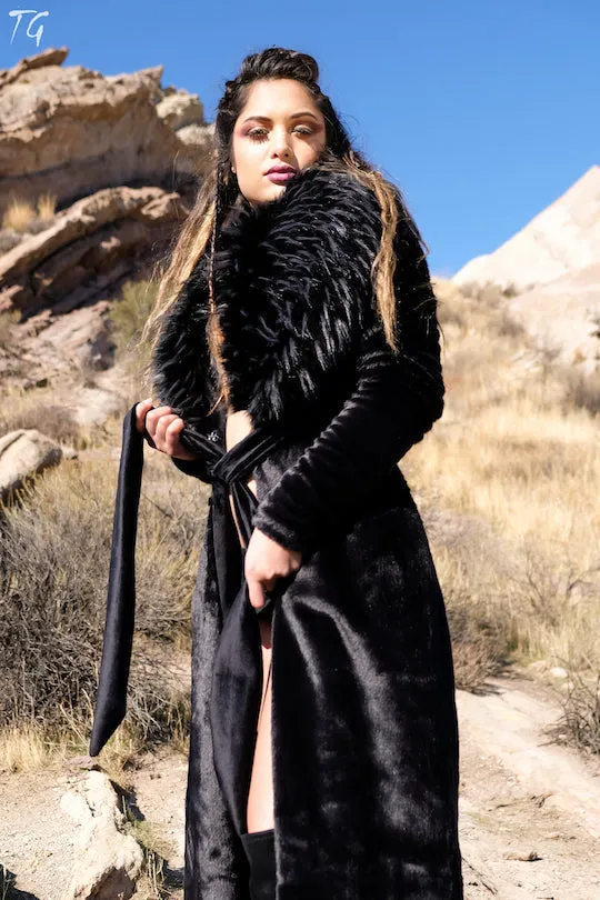 Women's Empress Coat in "Black Raven"