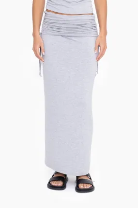 Women's Mono B | 2-in-1 Convertible Maxi Skirt | Heather Grey