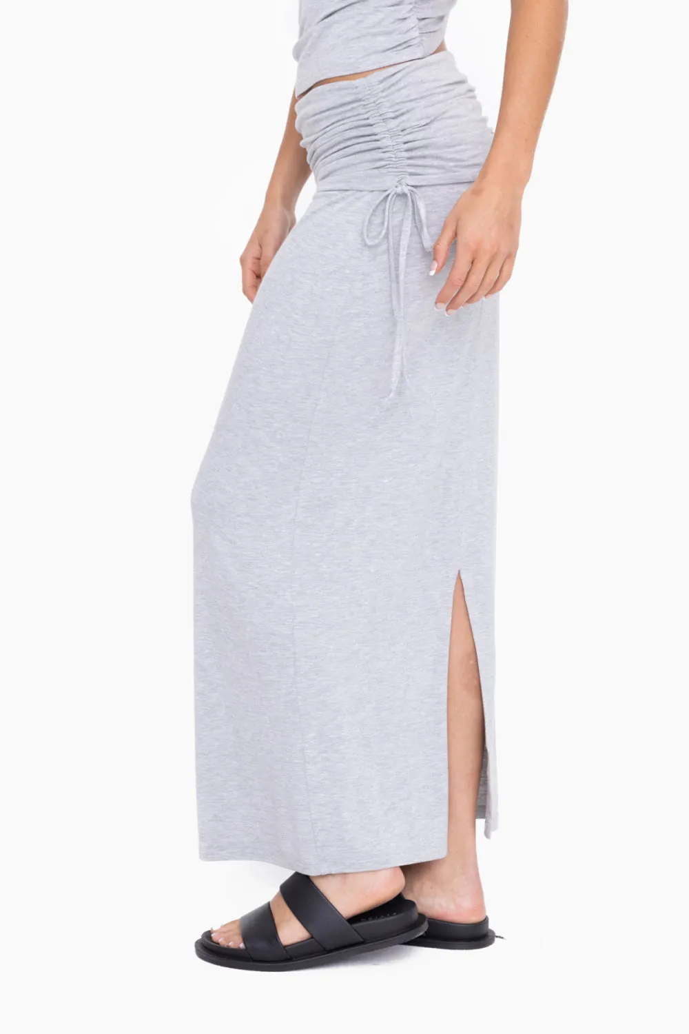 Women's Mono B | 2-in-1 Convertible Maxi Skirt | Heather Grey