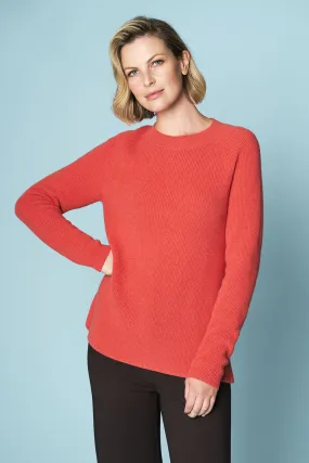 Wool Rib Knit - Salmon Pink