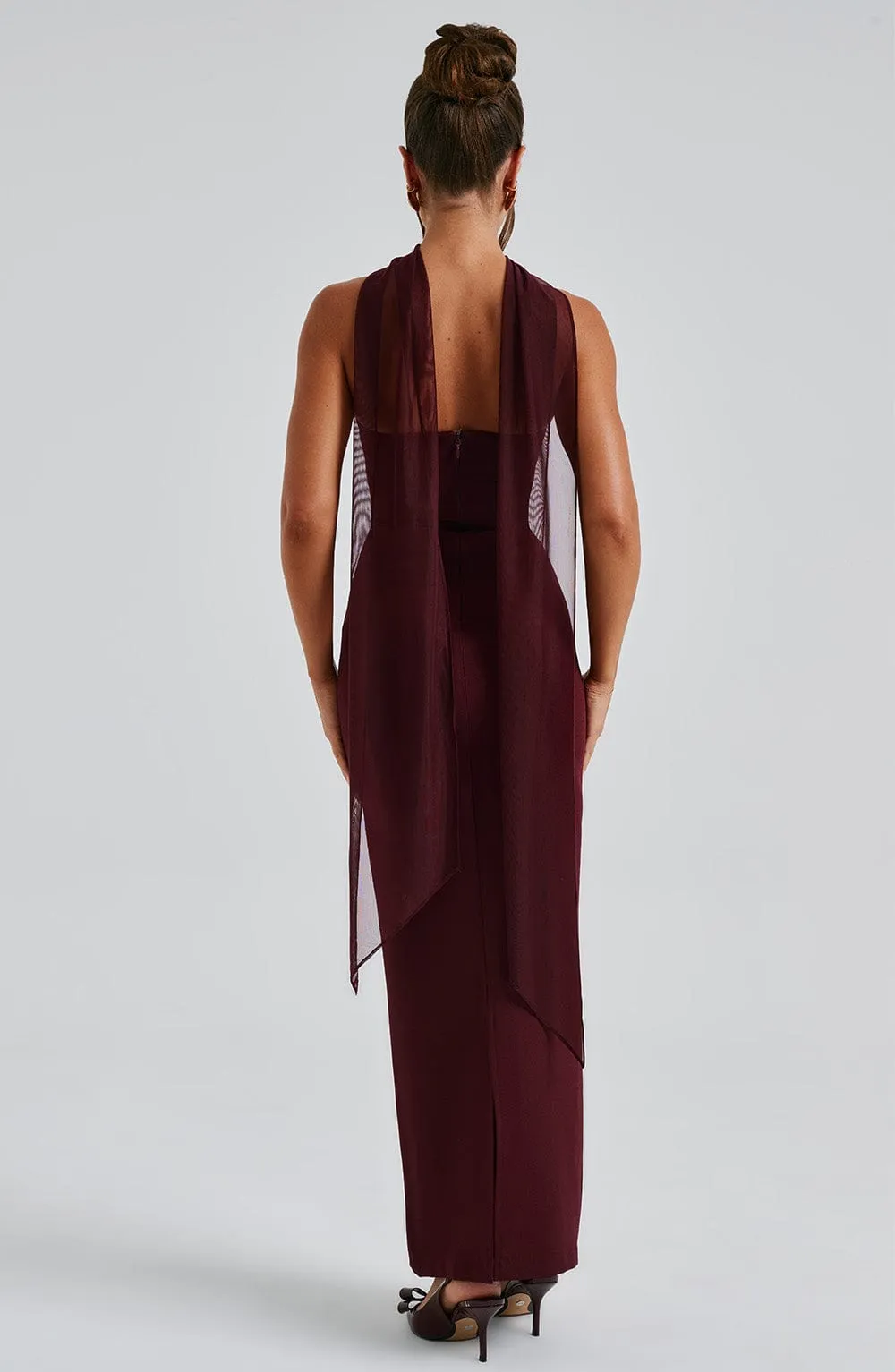 Yulia Maxi Dress - Cherry Lacquer