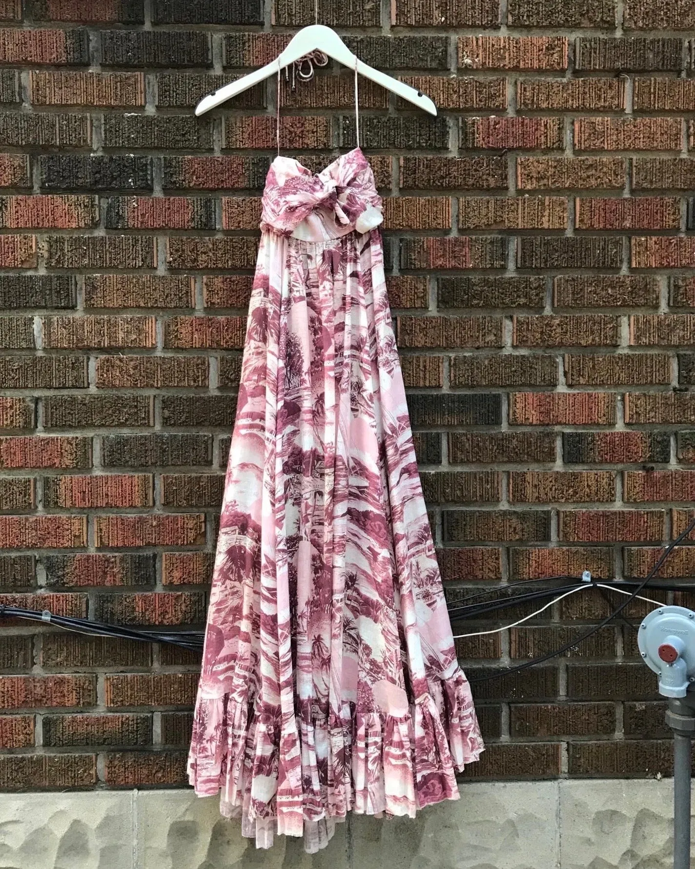 ZIMMERMANN Hawaiian Print Halter Dress