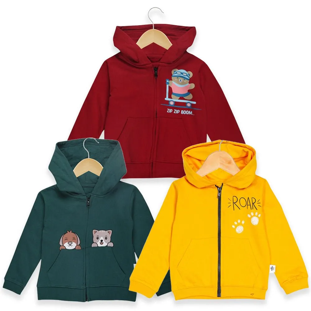 Zipper Jacket Combo of 3- Zip Zip Boom-Roar-Naughty Puppies