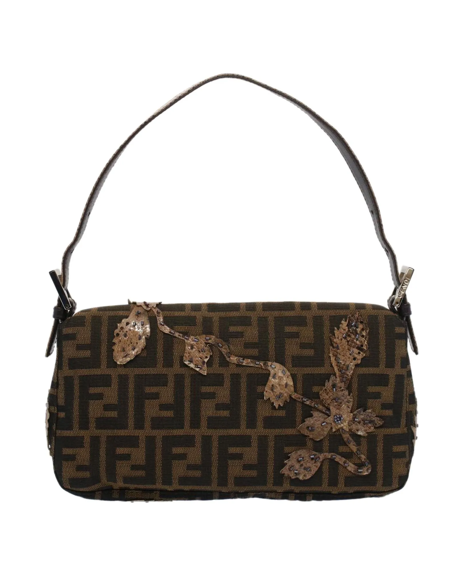 Zucca Canvas Mamma Baguette Shoulder Bag by FENDI